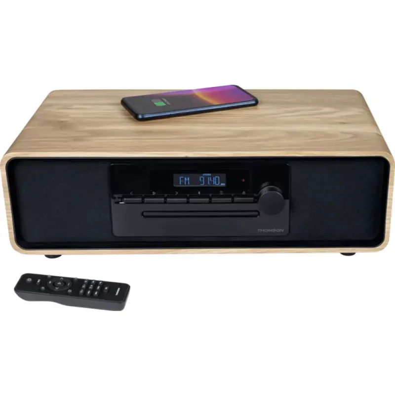 Micro Sistema Estéreo Bluetooth THOMSON MIC300IBT – Preto/Madeira