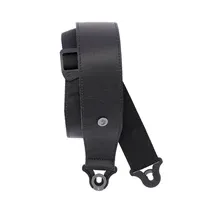 Correia de Guitarra D'Addario 25BAL00 Comfort Leather Auto Lock Preta 2.5"