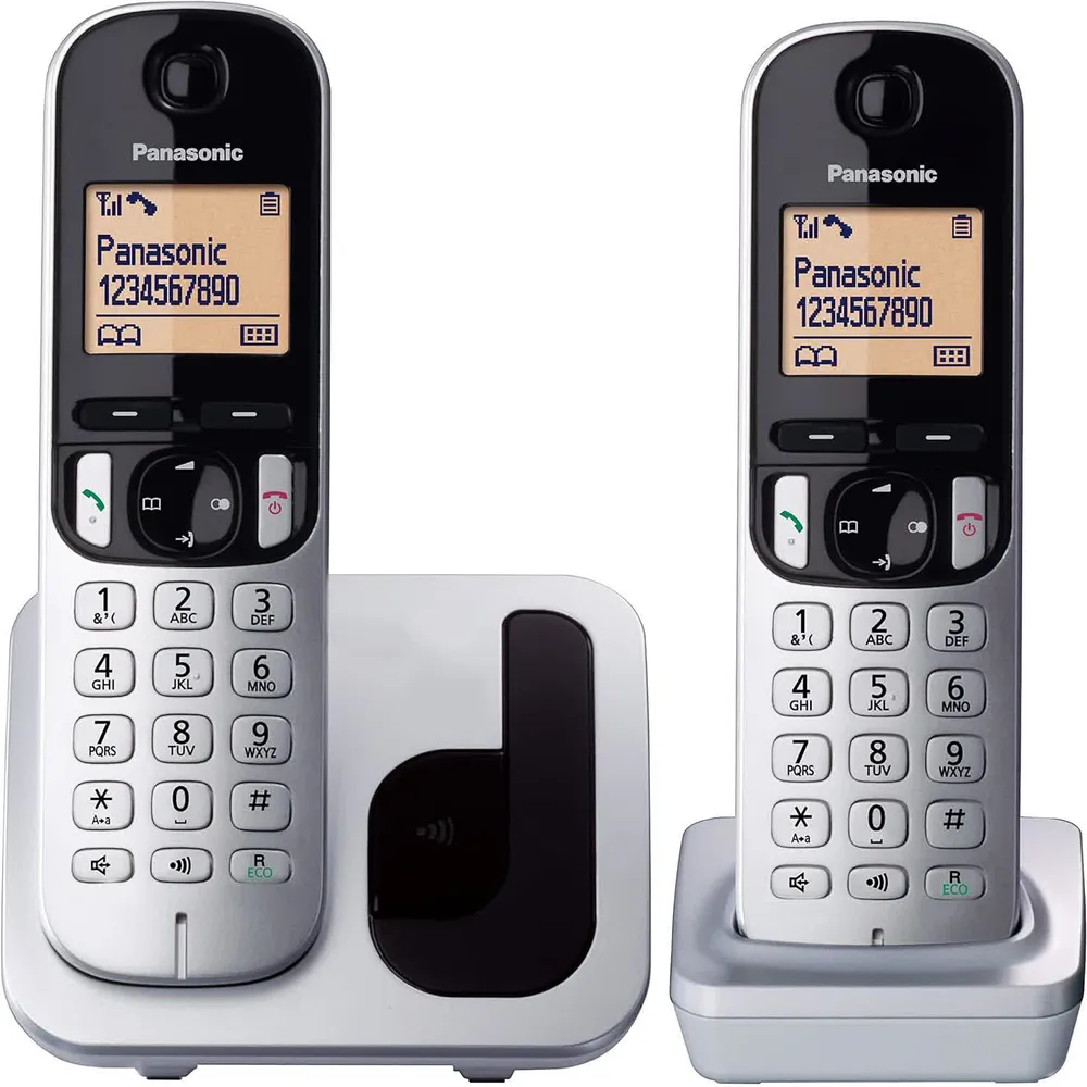 Pack 2X Telefones S/ Fios Duo Kx-Tgc212Sps (Preto/Cinza) – Panasonic