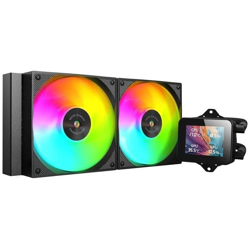 Water Cooler CPU Mars Gaming ML-VISION240 240 ARGB All-In-One 240mm Preto