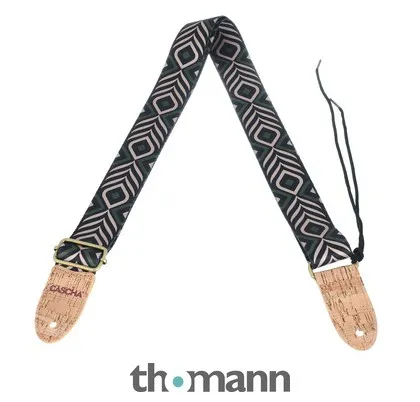 Cascha Ukulele Strap GR Chevron Veg