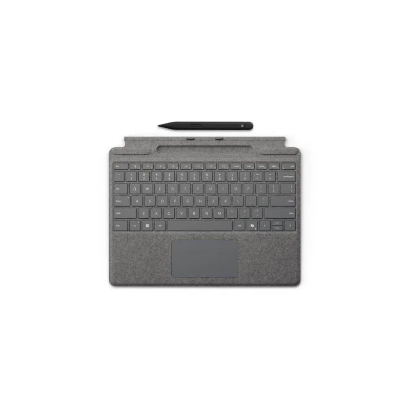 Teclado Microsoft Surface Pro AZERTY Francês Platina com Stylus e Touchpad