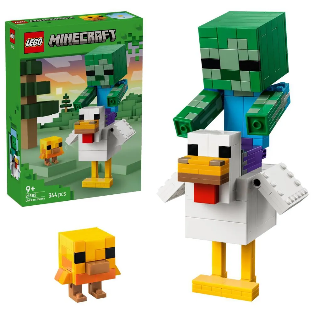 LEGO Minecraft: Jóquei da Galinha | Idades 9+ | 344 Peças | Item 21582