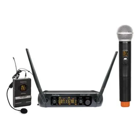 KARMA SISTEMA MICROFONE MÃO/CABEÇA SET8202PL