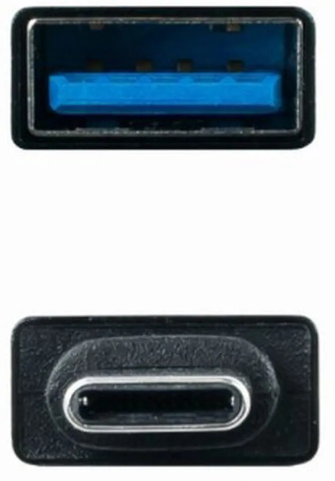 Adaptador USB-C Nanocable USB-C/M > USB-A/F Preto