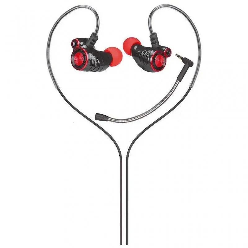 HP DHE7002 Auriculares con Micrófono Desmontable Negro/Rojo | PcComponentes.com
