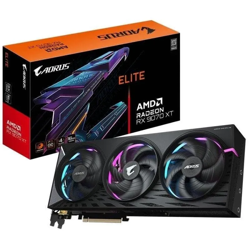 Placa Gráfica Placa grafica Gigabyte Radeon RX 9070 XT AORUS ELITE 16GB GDDR6 FSR 4