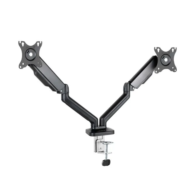 Suporte de Mesa c/mola Tooq Duplo 17" a 32" Preto Máx. 9Kg p/Braço