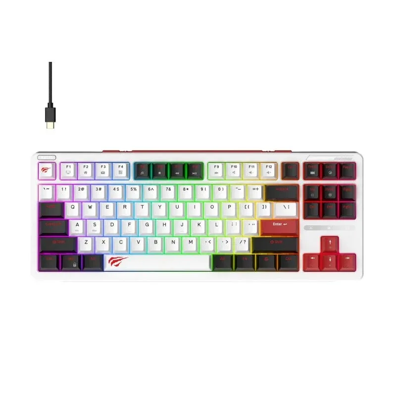 Teclado mecânico Havit KB902L layout PT retroiluminado RGB 80%