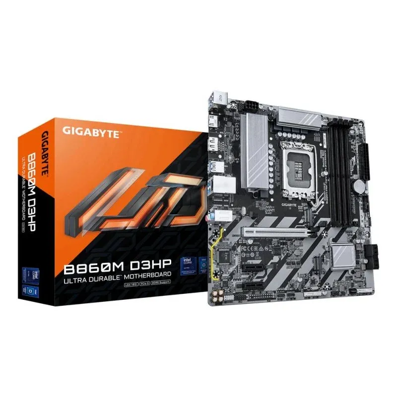 Motherboard Gigabyte B860M D3HP B860 LGA 1851 DDR5 Micro ATX PCIe 4.0 256GB RAID