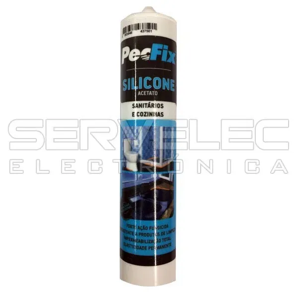 SILICONE ACETATO SANITÁRIOS BRANCO 9003 PECFIX