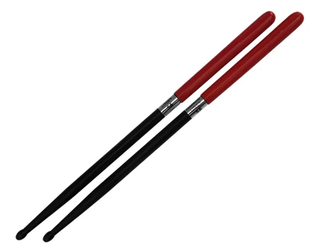 Baquetas Nylon Aquarian 5AG preto/vermelho Lites Graphite Grip (par)
