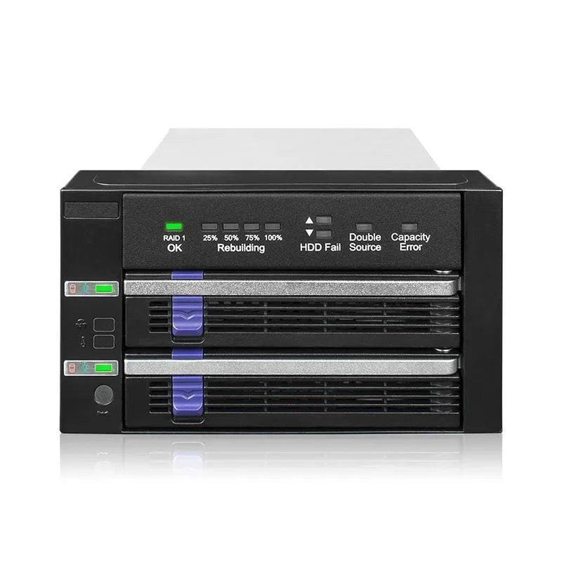 Caixa ICY DOCK MB901SPR-B R1 SATA 2x2,5/3,5" RAID Hot-Swap Preto