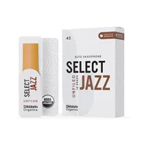 Palheta Sax Alto 4S D'Addario Organic Select Jazz Unfiled Cx 10-Un