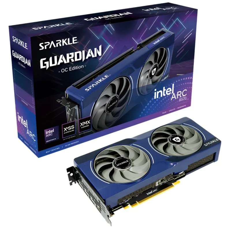 Placa Gráfica Sparkle Intel Arc B570 GUARDIAN OC 10GB GDDR6