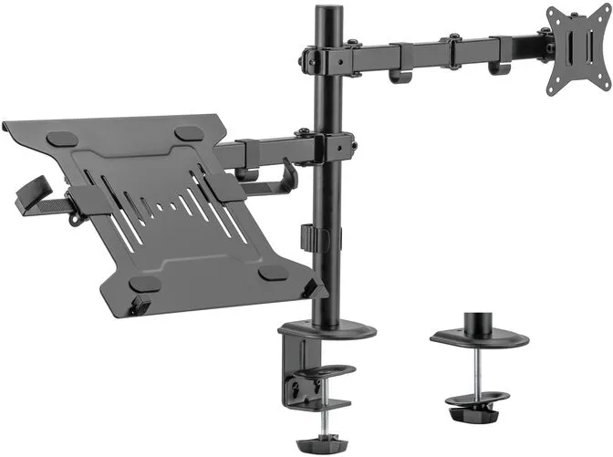 Suporte de Monitor + Portátil Ewent EW1519 Desk Mounting 13" - 32" Articulado Preto