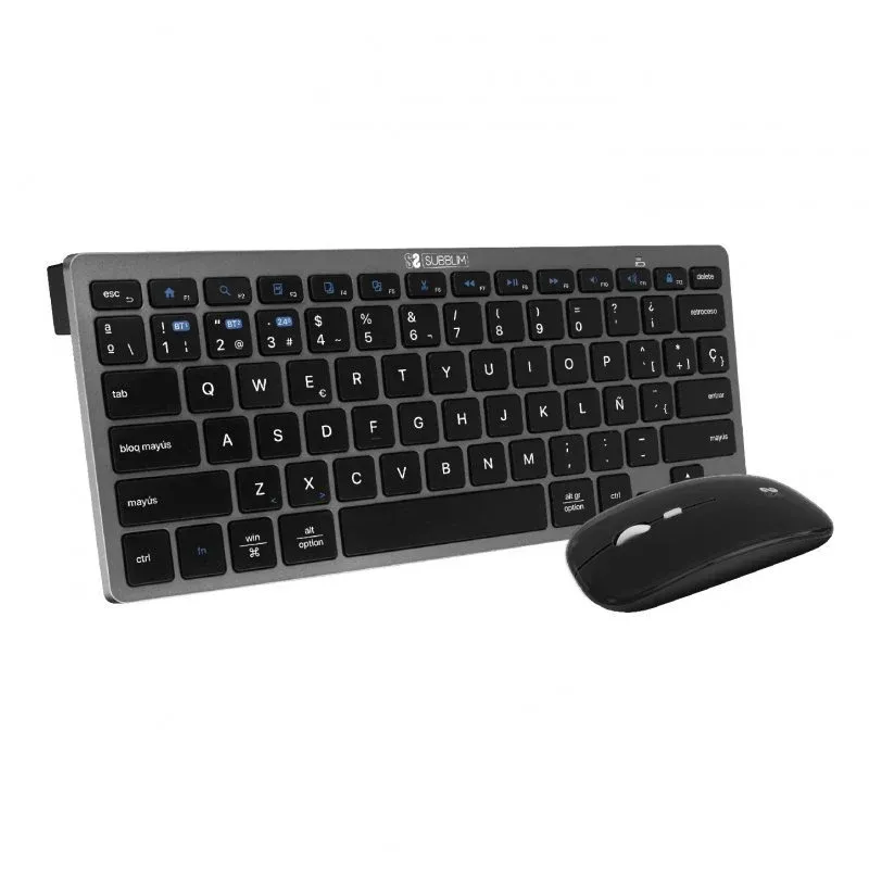 Subblim Combo Teclado e Rato Sem Fios Preto