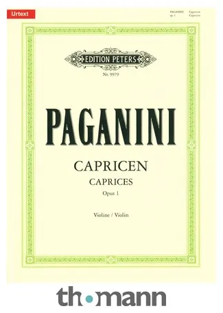 Edition Peters Paganini 24 Capricci Violin