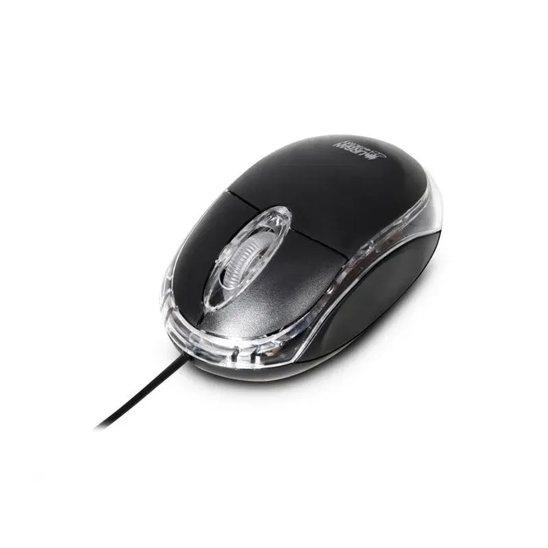 Rato Urban Factory BDM02UF USB 800 DPI Preto Transparente Ambidestro
