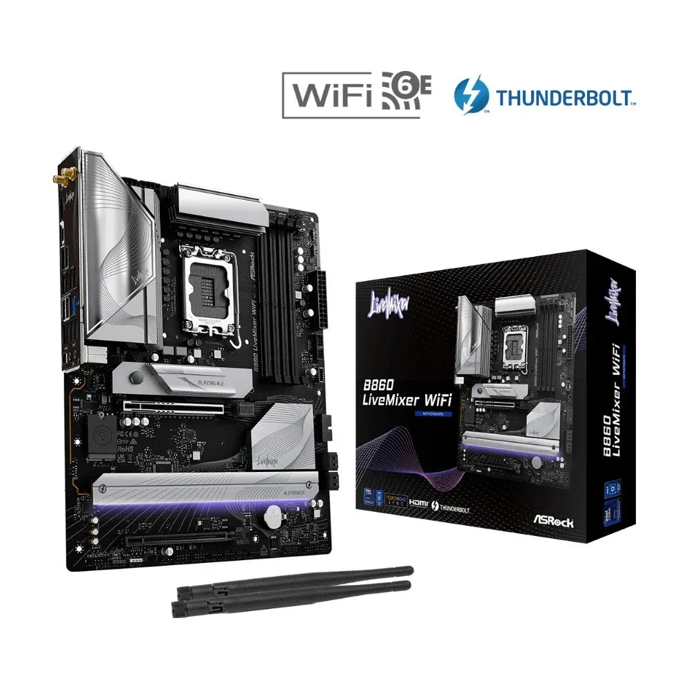 Motherboard Asrock B860 LiveMixer WiFi Intel B860 LGA 1851 (Socket V1) ATX