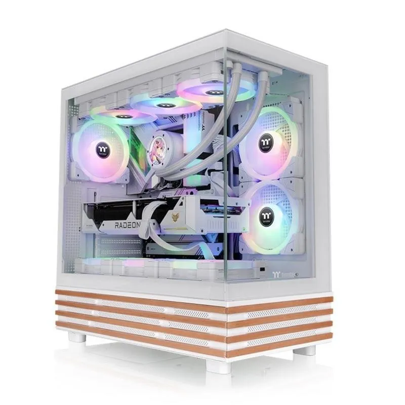 Caixa de Computador Caixa Thermaltake View 270 Plus WS ARGB Snow Midi Tower Vidro Branco ARGB