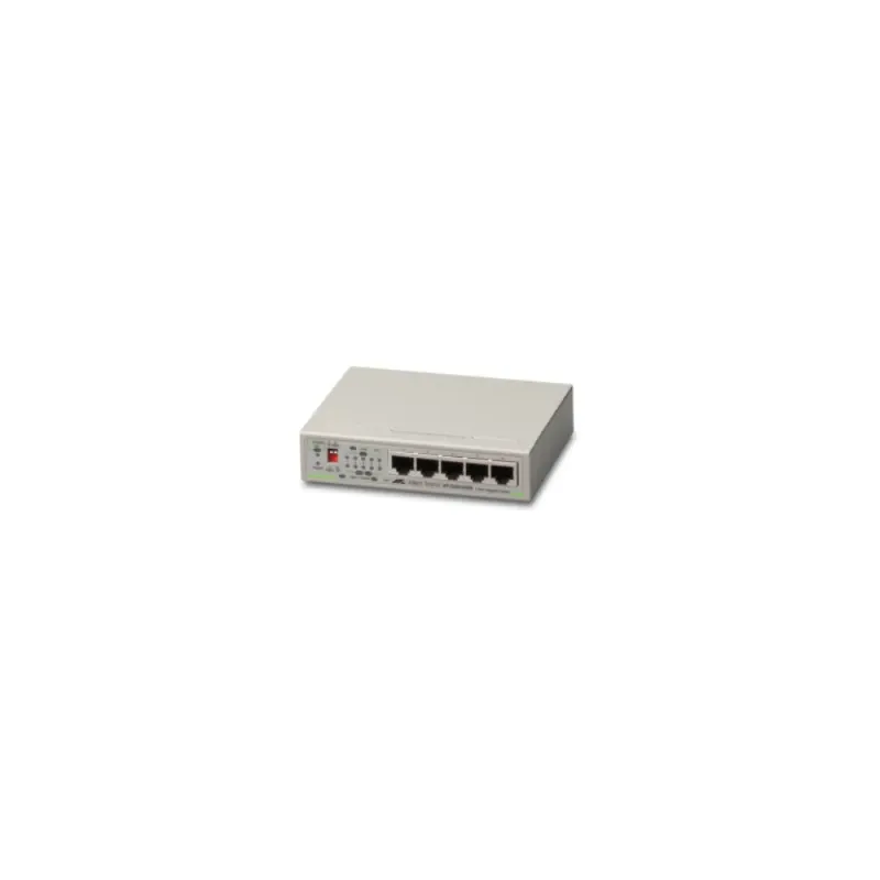 Allied Telesis 5 port 10/100/1000TX unmanaged switch with external power supply EU Power Adapter