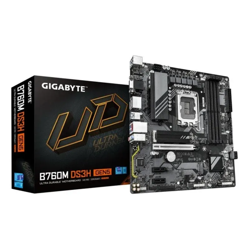 GIGABYTE B760M DS3H GEN5 Motherboard Micro-ATX B760 LGA 1700 DDR5 PCIe 4.0 2.5GbE