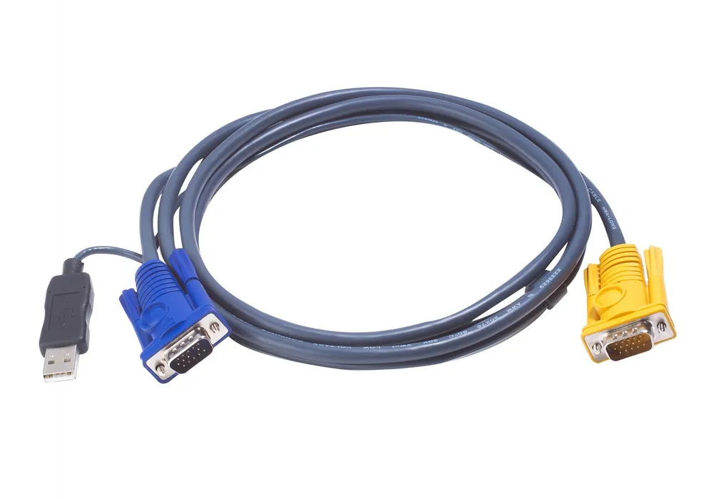 ATEN 2L-5206UP cabo KVM Preto 2L-5206UP