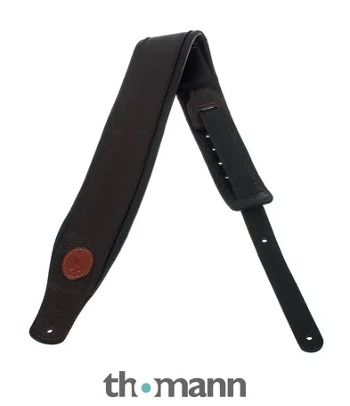 Levys Pad. Garm. Leather Strap 3"DBR