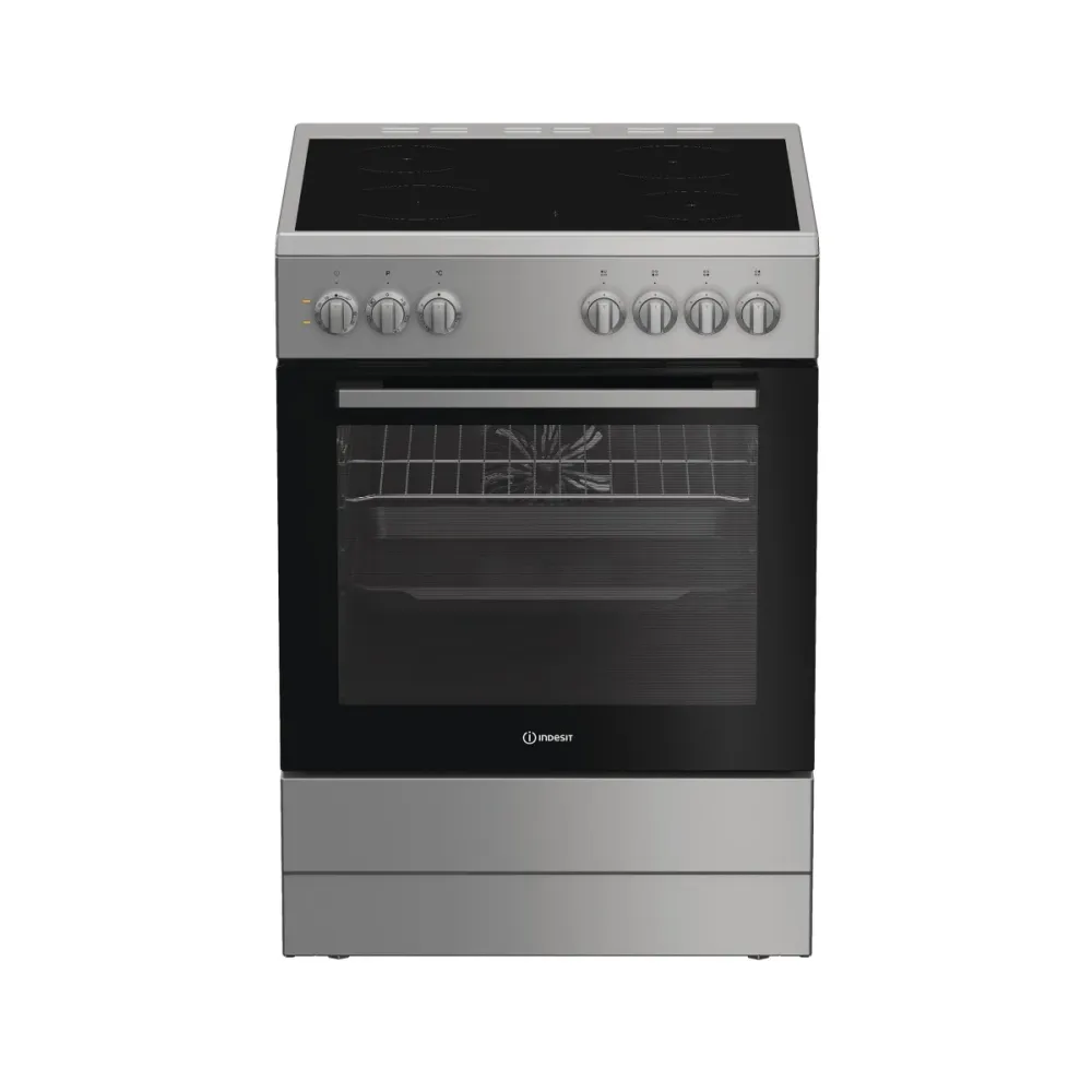Fogão Elétrico Indesit 66L 4 Zonas Prateado - I6V5PMS