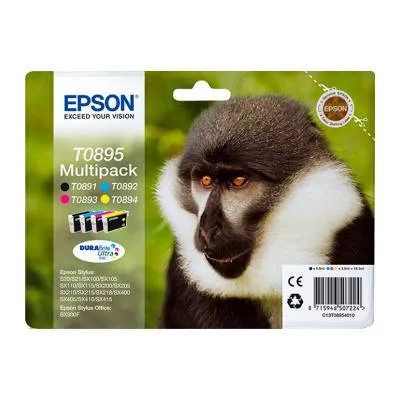 Tinteiro Epson Original Multipack 4 Cores T0895 DURABrite Ultra - Recondicionado