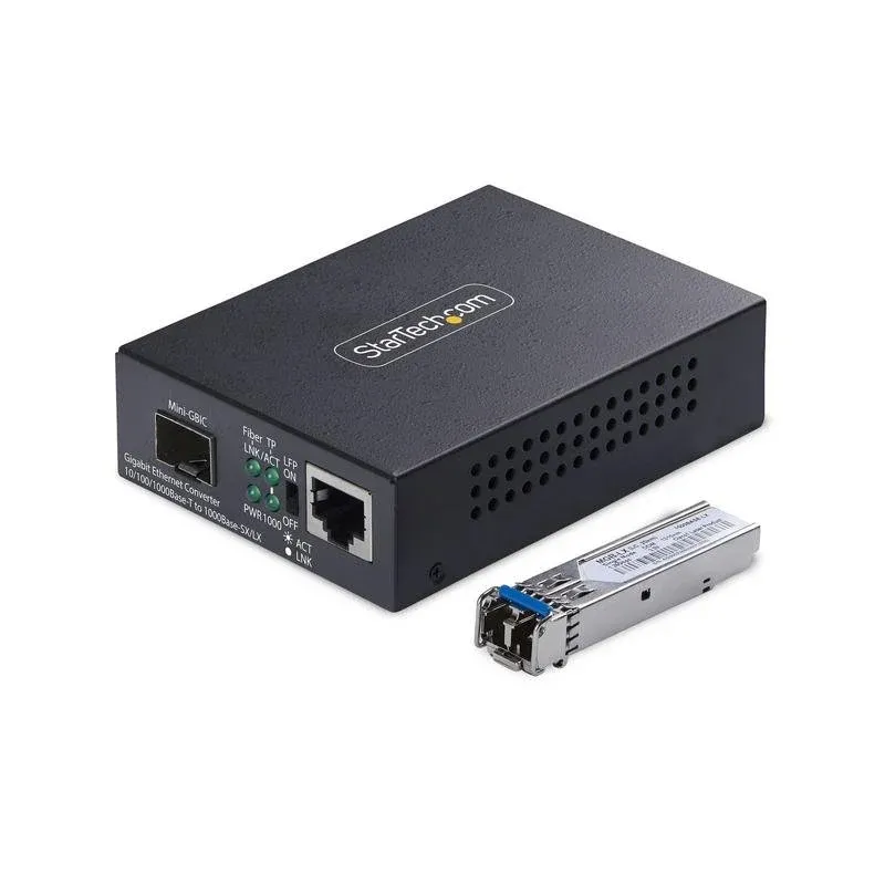 Tarjeta de Red StarTech MCM1110SMLC40 RJ45 LC 2000 Mbps Monomodo 40 km Metal