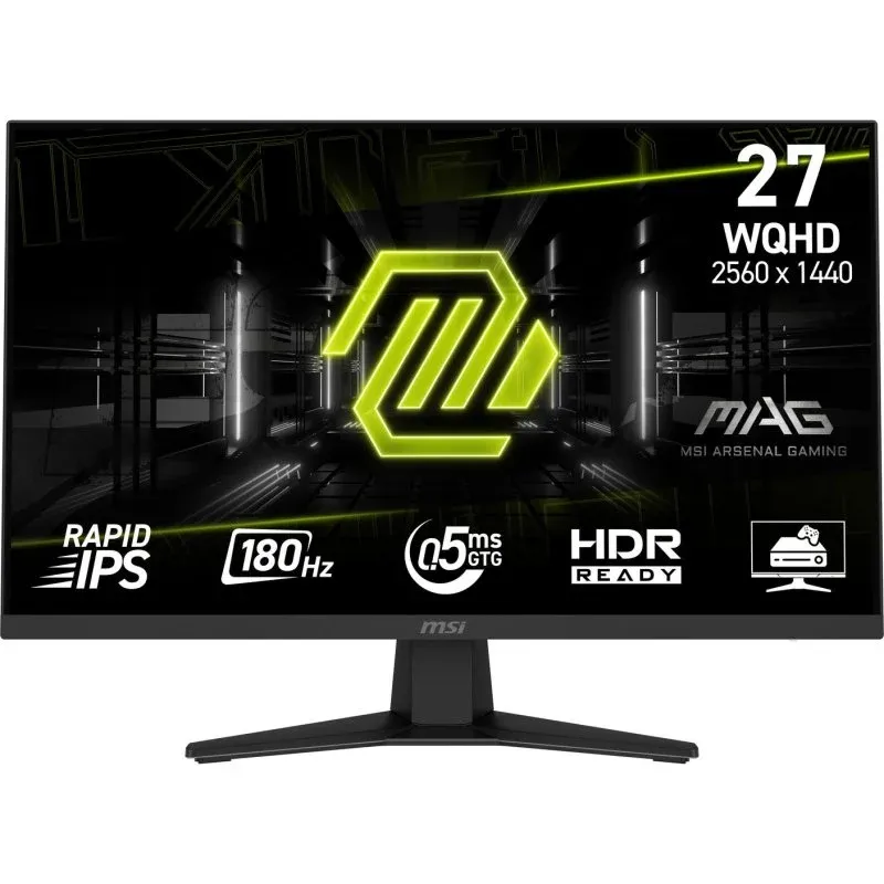 MSI MAG 274QF Monitor Gaming 27" Wide Quad HD 180Hz Rapid IPS HDR Antirreflexo