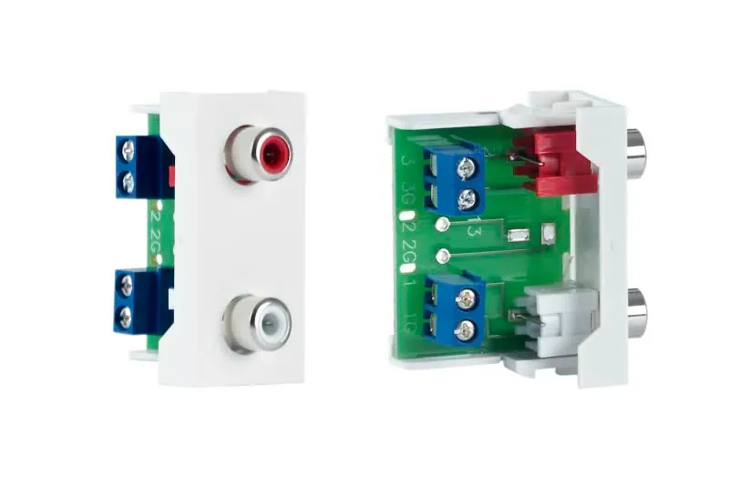 Conector Áudio RCA L/R p/ Painel Ligação ½ - WP-42R