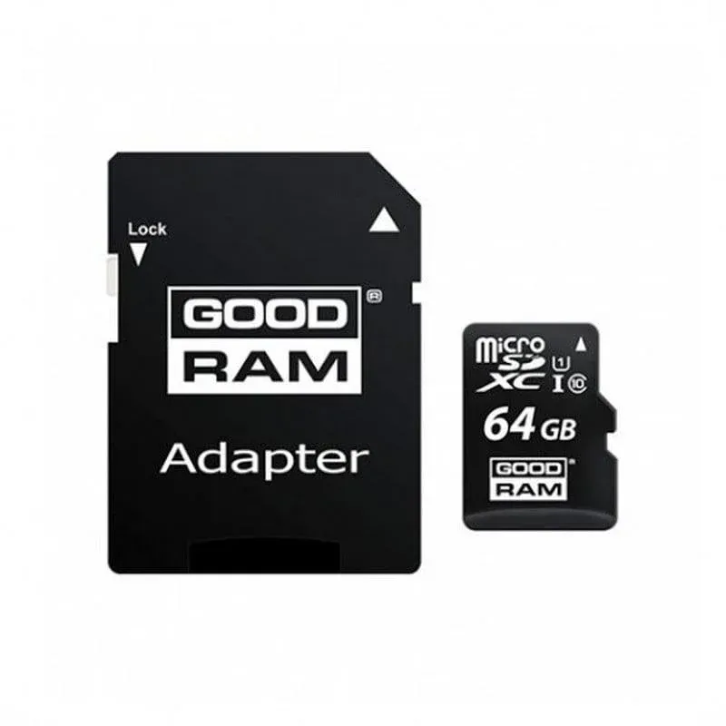 GoodRam Micro SD XC 64GB Classe 10 + Adaptador SD