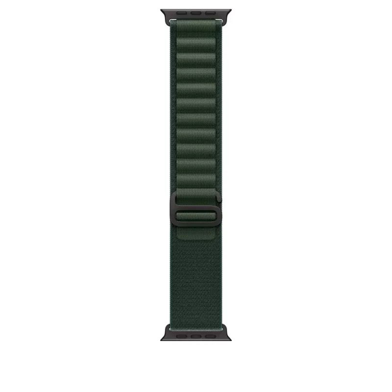 Apple - Laço para relógio inteligente - 49 mm, acabamento em titânio preto - Pequeno - verde escuro