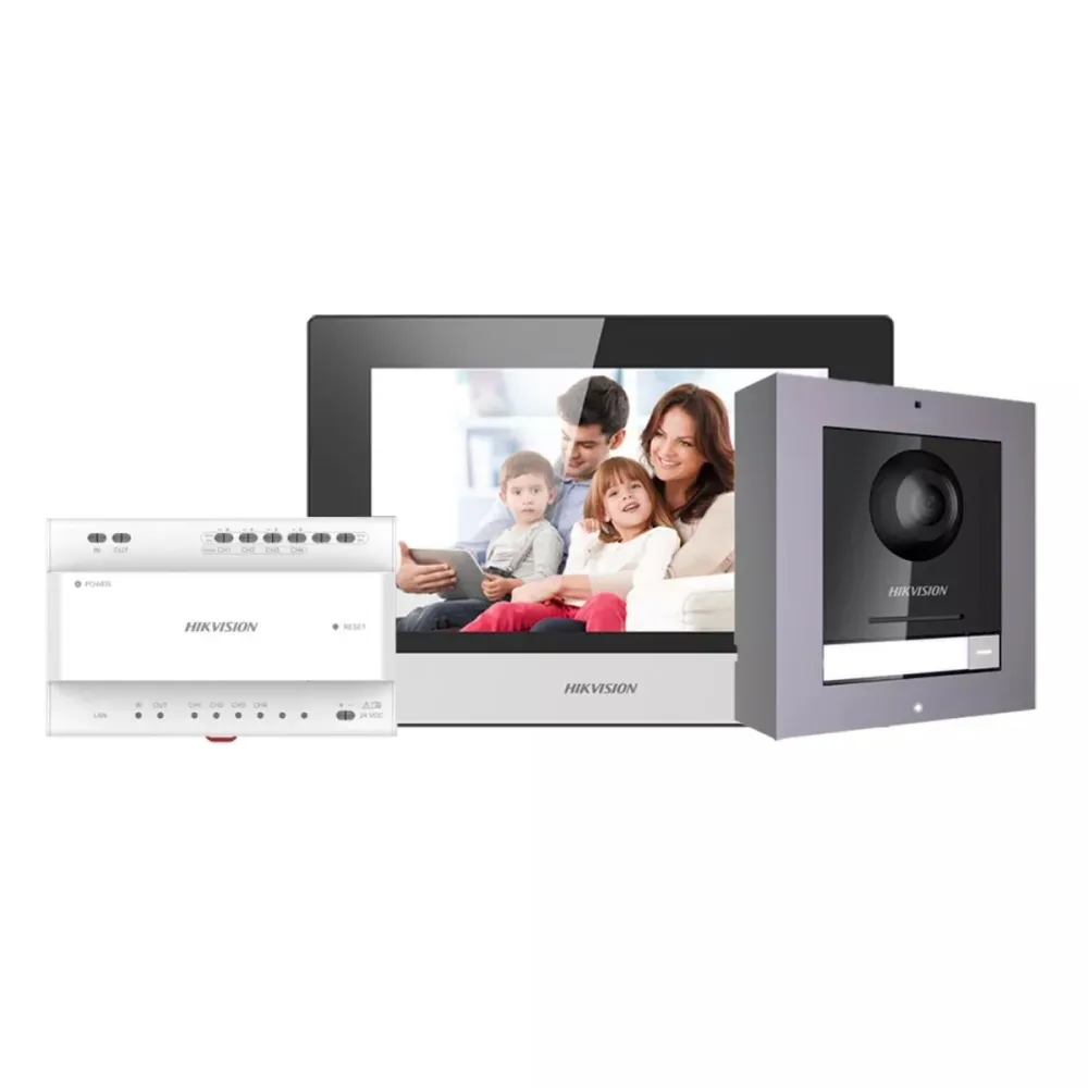 Kit de Vídeo Porteiro Hikvision Villa Two Wire Kit 2MP - DS-KIS702Y