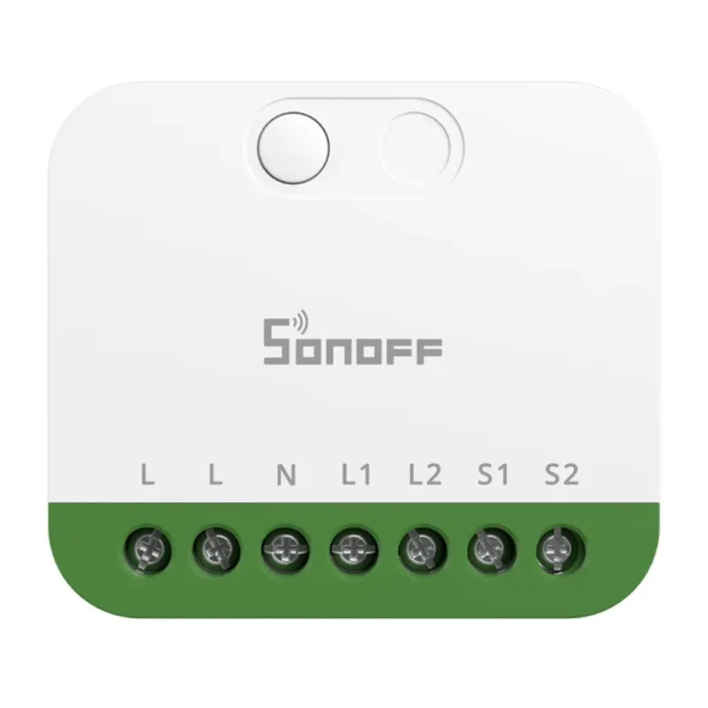Relé inteligente Sonoff MINI-2GS Matter Over WiFi 2 Canais Branco