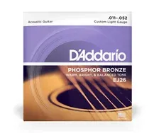 Jogo Cordas Guitarra Acústica D'Addario EJ26 011-052