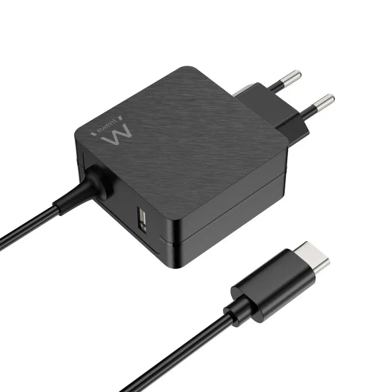Carregador de Portátil Ewent USB Type C e 1 Porta USB-A com PD 45W