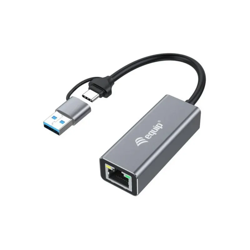 Equip 133495 Adaptador de Rede USB-A/USB-C 2,5GbE Alumínio Cinzento