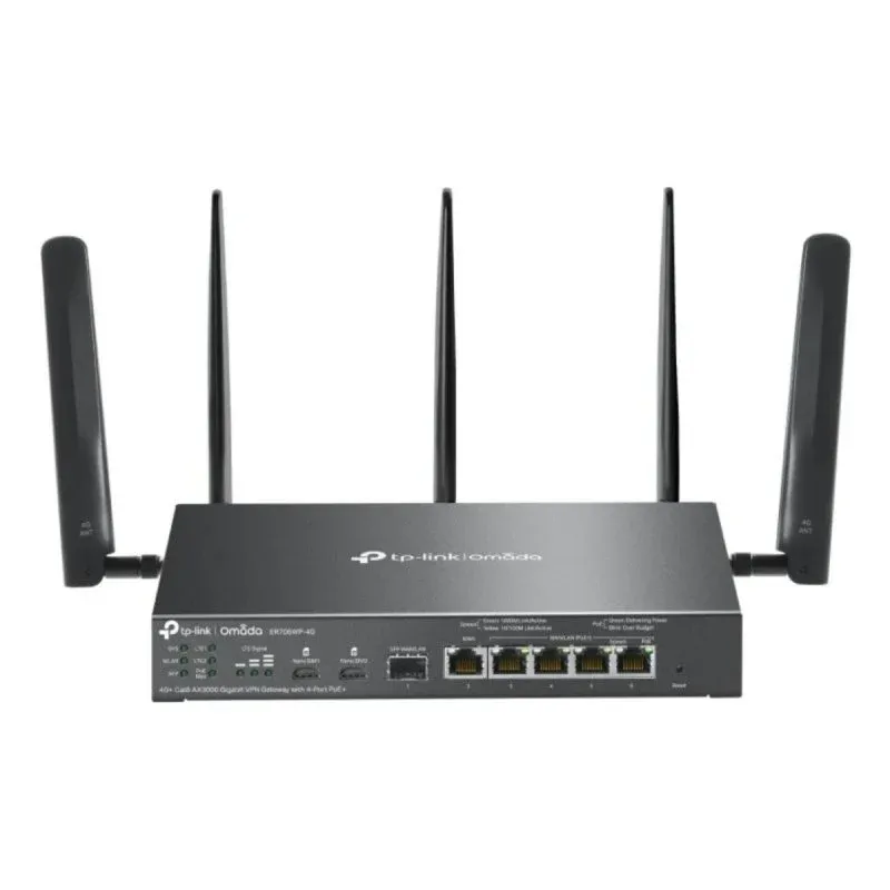 Router TP-Link ER706WP-4G 4G Dual Band 300 Mbit/s 5x Gigabit Ethernet MU-MIMO PoE