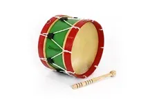 Bombo Tradicional Adamastor Nº2 Verde/Aro Vermelho 30cm