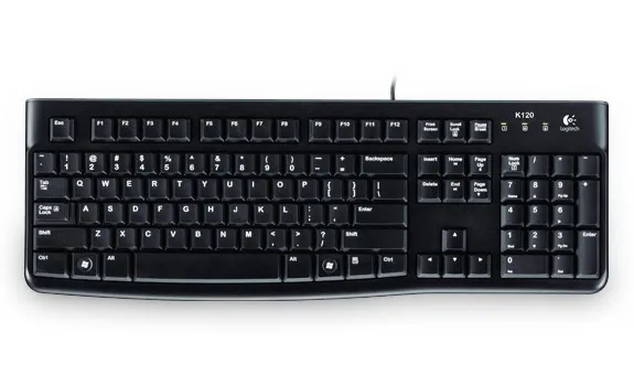 Teclado Logitech K120 de membrana Layout IT resistente a salpicos