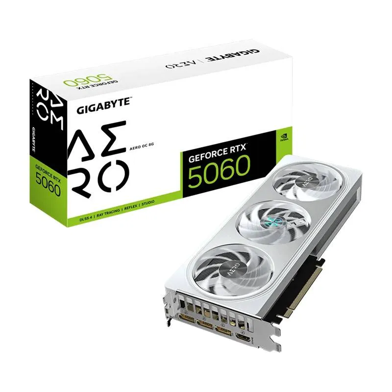 Placa Gráfica Gigabyte NVIDIA GeForce RTX 5060 Blackwell Aero OC 8G GDDR7 DLSS4