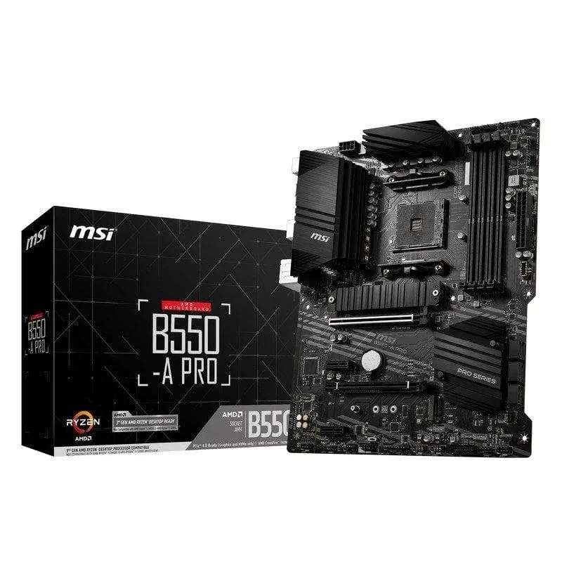 Motherboard MSI B550-A PRO B550 AM4 DDR4 ATX Gigabit LAN M.2 CrossFireX