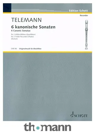 Schott Telemann 6 kanonische Sonaten