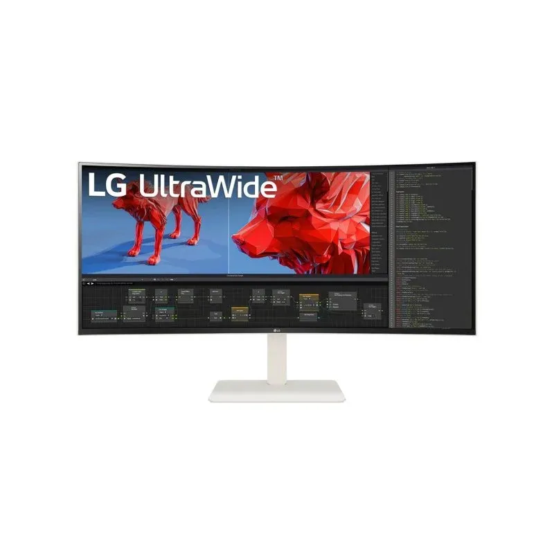 LG 38BR85QC-W Monitor Curvo 38" UWQHD+ 144Hz Nano IPS UltraWide G-SYNC FreeSync HDR600 USB-C Branco