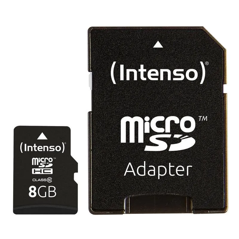 Cartão de memória Intenso 8GB MicroSDHC Classe 10 resistente preto