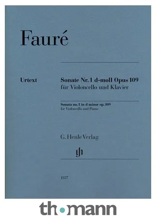 Henle Verlag Fauré Cellosonate Nr. 1